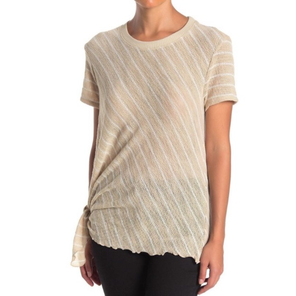 NWOT Everleigh Tie Front Open Knit Top